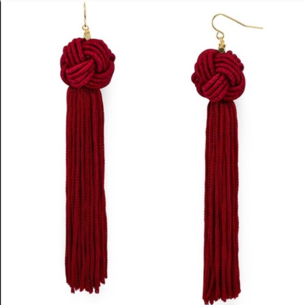 NEW VANESSA MOONEY ASTRID KNOTTED TASSEL EARRINGS